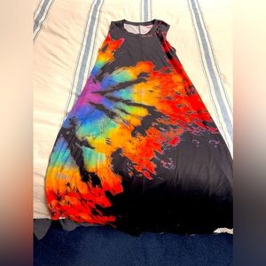 Tie dye maxi dress